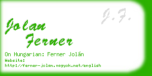 jolan ferner business card